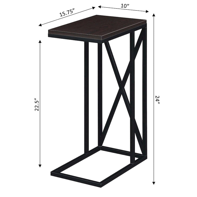 Table d'appoint en C, table d'appoint de canapé coulissante, table à goûter de salon, style minimaliste moderne