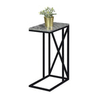Table d'appoint en C, table d'appoint de canapé coulissante, table à goûter de salon, style minimaliste moderne