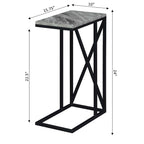 Table d'appoint en C, table d'appoint de canapé coulissante, table à goûter de salon, style minimaliste moderne