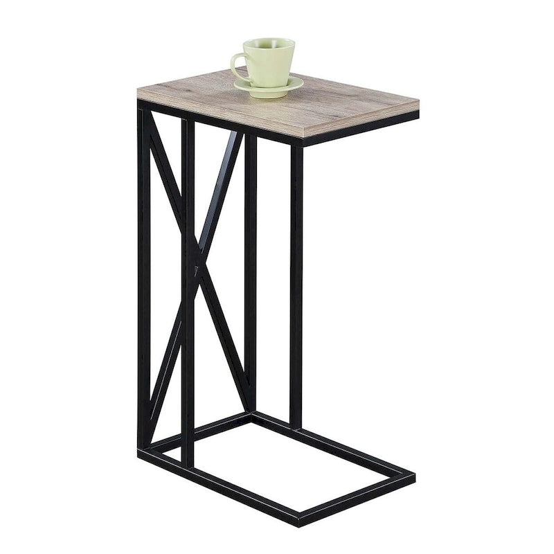 Table d'appoint en C, table d'appoint de canapé coulissante, table à goûter de salon, style minimaliste moderne
