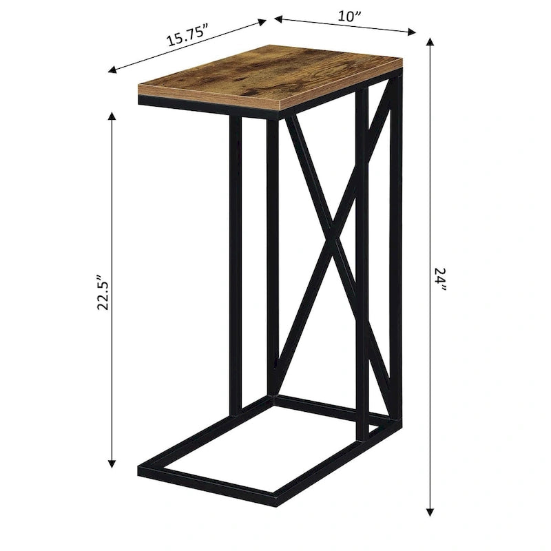 Table d'appoint en C, table d'appoint de canapé coulissante, table à goûter de salon, style minimaliste moderne