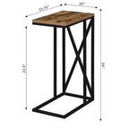 Table d'appoint en C, table d'appoint de canapé coulissante, table à goûter de salon, style minimaliste moderne
