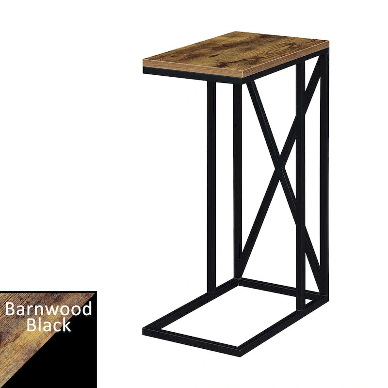 Table d'appoint en C, table d'appoint de canapé coulissante, table à goûter de salon, style minimaliste moderne