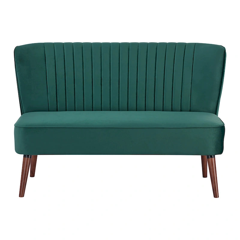 Causeuse rembourrée, Canapé compact 2 places, Style salon moderne, Cadre solide