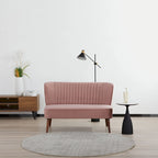 Causeuse rembourrée, Canapé compact 2 places, Style salon moderne, Cadre solide