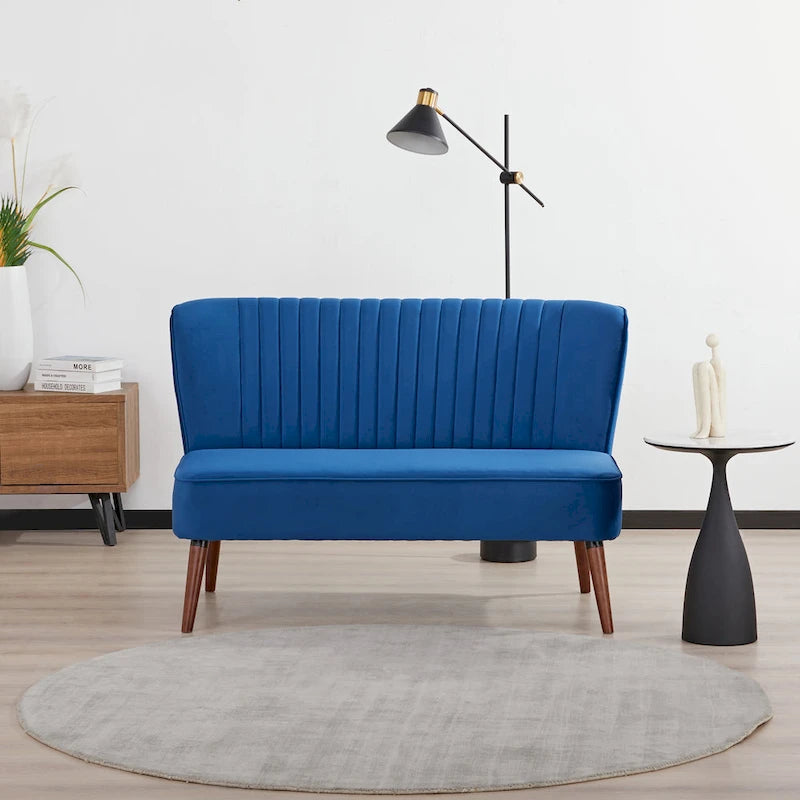 Causeuse rembourrée, Canapé compact 2 places, Style salon moderne, Cadre solide