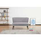 Causeuse rembourrée, Canapé compact 2 places, Style salon moderne, Cadre solide