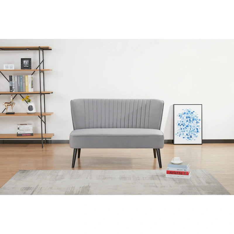 Causeuse rembourrée, Canapé compact 2 places, Style salon moderne, Cadre solide