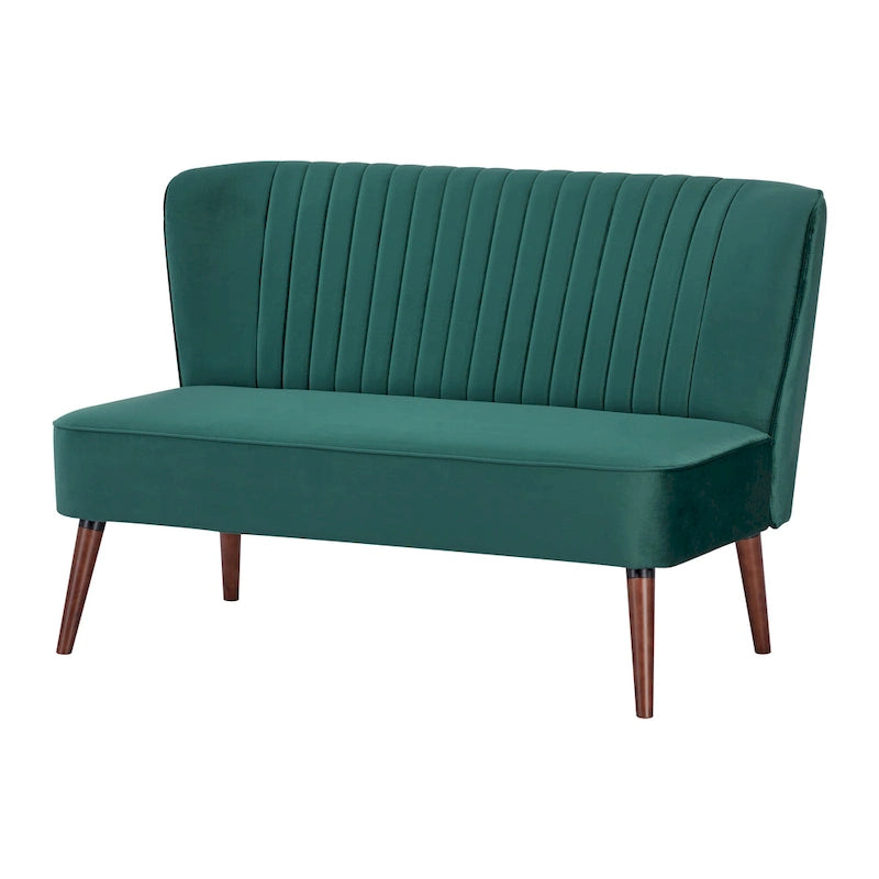 Causeuse rembourrée, Canapé compact 2 places, Style salon moderne, Cadre solide