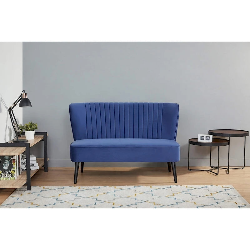 Causeuse rembourrée, Canapé compact 2 places, Style salon moderne, Cadre solide