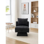 Fauteuils pivotants à 360 degrés en chenille pour salon et chambre à coucher