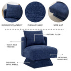 Fauteuils pivotants à 360 degrés en chenille pour salon et chambre à coucher