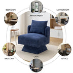 Fauteuils pivotants à 360 degrés en chenille pour salon et chambre à coucher