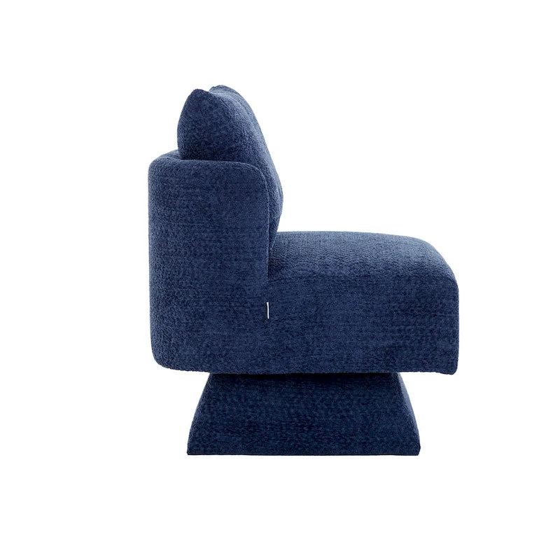 Fauteuils pivotants à 360 degrés en chenille pour salon et chambre à coucher