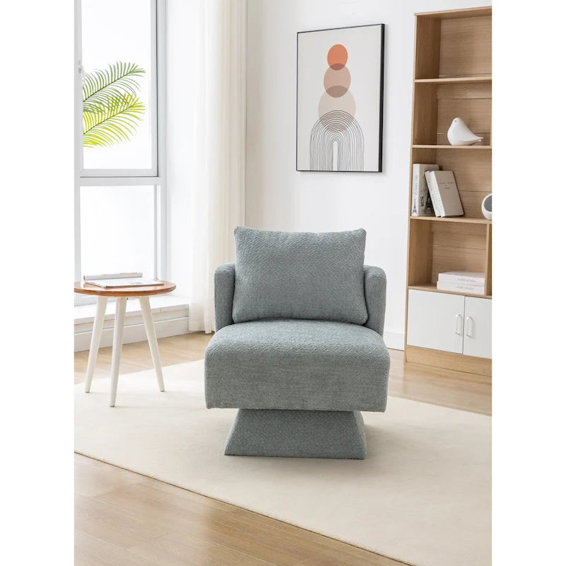 Fauteuils pivotants à 360 degrés en chenille pour salon et chambre à coucher