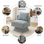 Fauteuils pivotants à 360 degrés en chenille pour salon et chambre à coucher