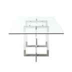 Ensemble de salle à manger 5 pièces en verre et acrylique, style moderne, table ronde avec 4 chaises, salle à manger