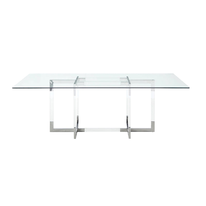 Ensemble de salle à manger 5 pièces en verre et acrylique, style moderne, table ronde avec 4 chaises, salle à manger