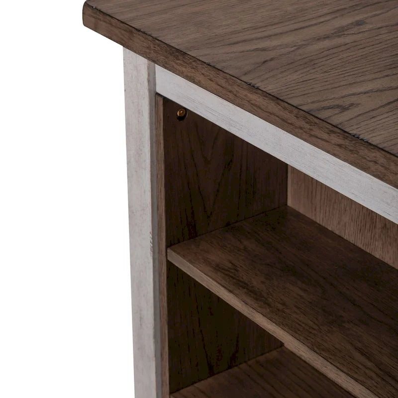 Ensemble de salle à manger 3 pièces hauteur comptoir, table bibliothèque avec 2 tabourets rembourrés, en acacia et hévéa