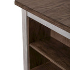 Ensemble de salle à manger 3 pièces hauteur comptoir, table bibliothèque avec 2 tabourets rembourrés, en acacia et hévéa
