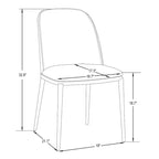 Ensemble de salle à manger 7 pièces, cadre en acier noir, table rectangulaire avec 6 chaises, style industriel moderne