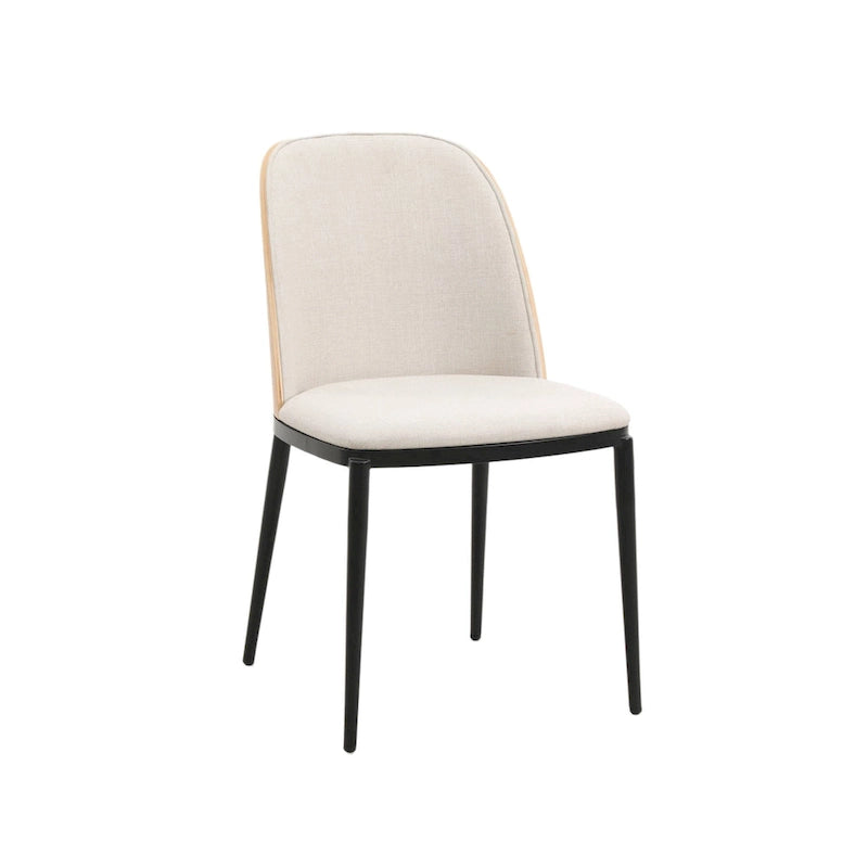 Ensemble de salle à manger 7 pièces, cadre en acier noir, table rectangulaire avec 6 chaises, style industriel moderne