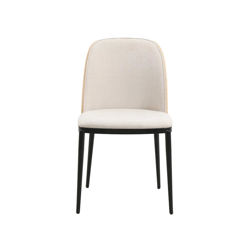 Ensemble de salle à manger 7 pièces, cadre en acier noir, table rectangulaire avec 6 chaises, style industriel moderne