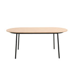 Ensemble de salle à manger 7 pièces, cadre en acier noir, table rectangulaire avec 6 chaises, style industriel moderne