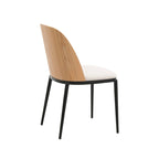 Ensemble de salle à manger 7 pièces, cadre en acier noir, table rectangulaire avec 6 chaises, style industriel moderne