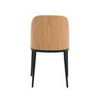 Ensemble de salle à manger 7 pièces, cadre en acier noir, table rectangulaire avec 6 chaises, style industriel moderne