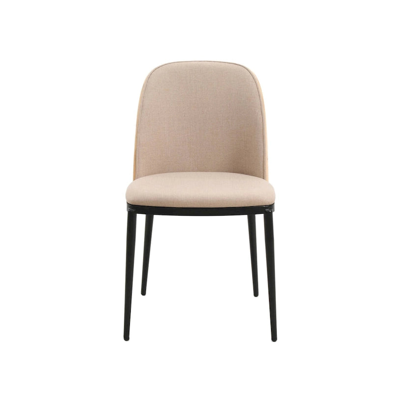 Ensemble de salle à manger 7 pièces, cadre en acier noir, table rectangulaire avec 6 chaises, style industriel moderne