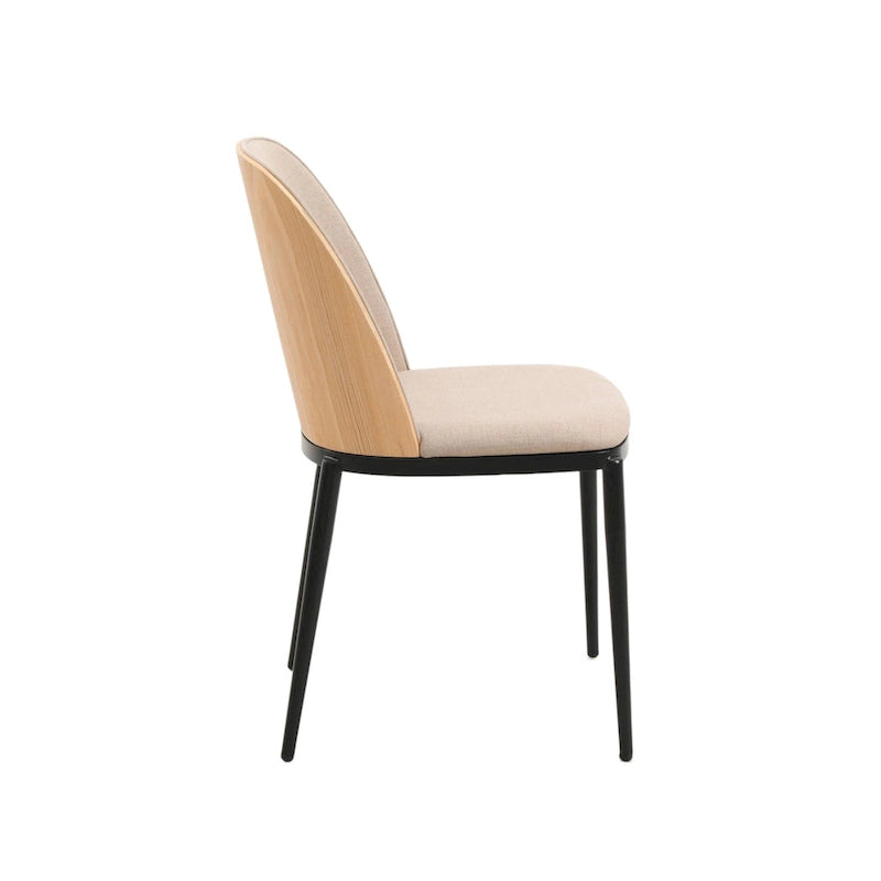Ensemble de salle à manger 7 pièces, cadre en acier noir, table rectangulaire avec 6 chaises, style industriel moderne