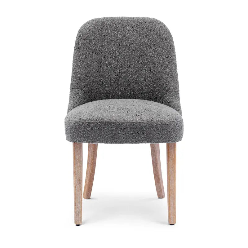 Chaise d'appoint rembourrée en polyester bouclé - Résistante à l'eau et aux taches