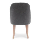 Chaise d'appoint rembourrée en polyester bouclé - Résistante à l'eau et aux taches