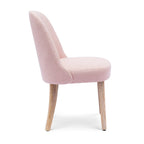 Chaise d'appoint rembourrée en polyester bouclé - Résistante à l'eau et aux taches