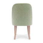 Chaise d'appoint rembourrée en polyester bouclé - Résistante à l'eau et aux taches