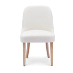 Chaise d'appoint rembourrée en polyester bouclé - Résistante à l'eau et aux taches
