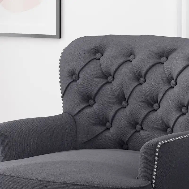 Ensemble fauteuil club et ottoman, fauteuil d'appoint rembourré avec repose-pieds, salon
