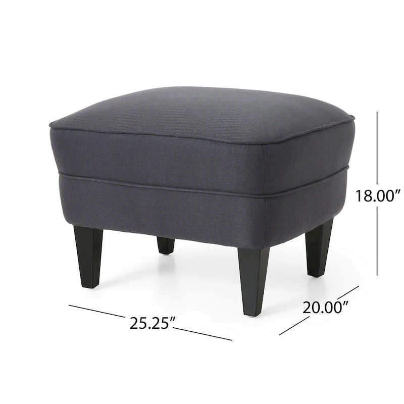 Ensemble fauteuil club et ottoman, fauteuil d'appoint rembourré avec repose-pieds, salon