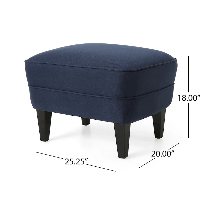 Ensemble fauteuil club et ottoman, fauteuil d'appoint rembourré avec repose-pieds, salon