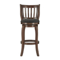 Tabouret de bar pivotant à haut dossier de 74 cm, revêtement en lin moderne, base pivotante à 360°, hauteur de comptoir