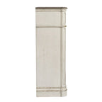 Commode 5 tiroirs, style traditionnel européen, finition blanc antique ou bisque vieilli, tiroir doublé de cèdre, L 96,5 cm