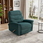 Fauteuil inclinable mural, Microfibre bleu moyen, Inclinable manuel peu encombrant, Salon