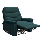 Fauteuil inclinable mural, Microfibre bleu moyen, Inclinable manuel peu encombrant, Salon