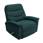 Fauteuil inclinable mural, Microfibre bleu moyen, Inclinable manuel peu encombrant, Salon