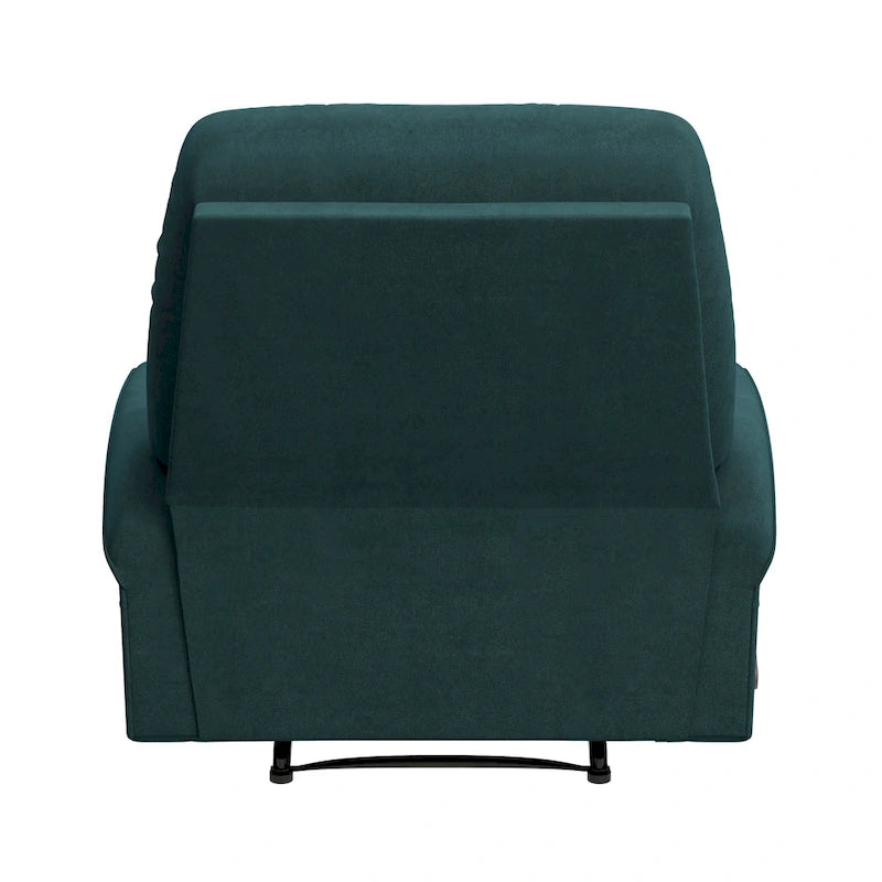 Fauteuil inclinable mural, Microfibre bleu moyen, Inclinable manuel peu encombrant, Salon