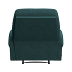 Fauteuil inclinable mural, Microfibre bleu moyen, Inclinable manuel peu encombrant, Salon