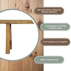 Banc 43" en bois naturel pour l'intérieur ou l'extérieur, idéal pour l'entrée, le couloir ou le patio.