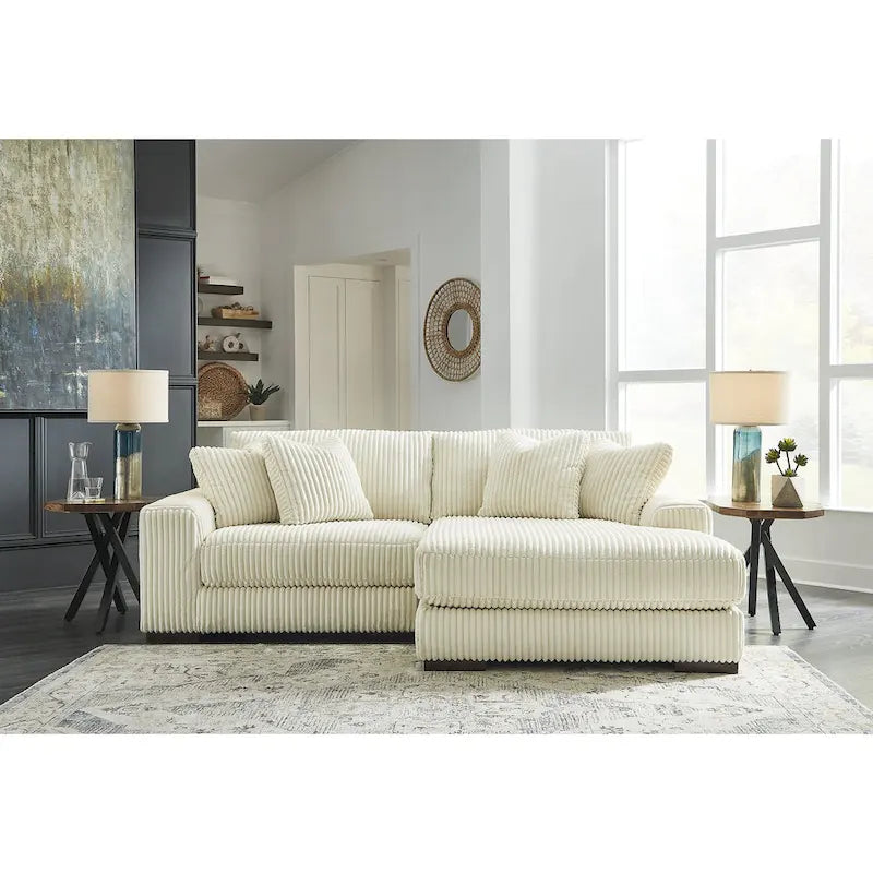 Canapé sectionnel 2 places avec méridienne, 102"L x 70"P x 38"H, rembourré pour salon