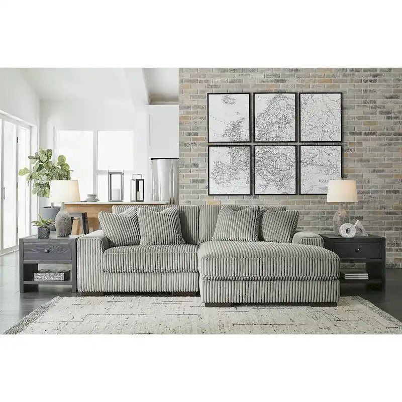 Canapé sectionnel 2 places avec méridienne, 102"L x 70"P x 38"H, rembourré pour salon